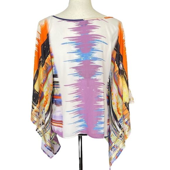 NWT Bebe Embellished Colorful Printed Kaftan S - Picture 4 of 7